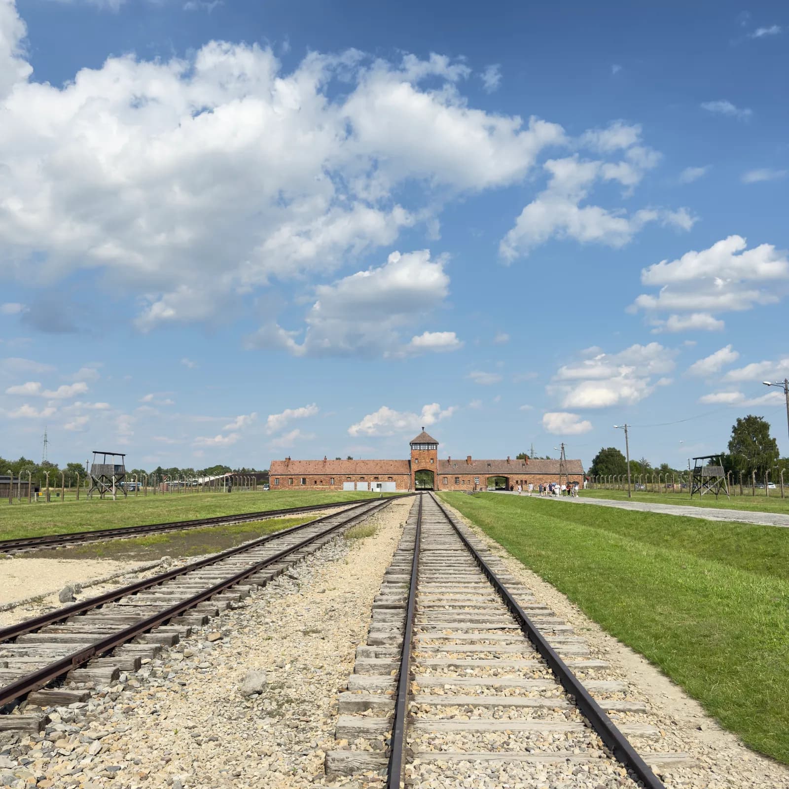 Railway approach at the Auschwitz-Birkenau Memorial