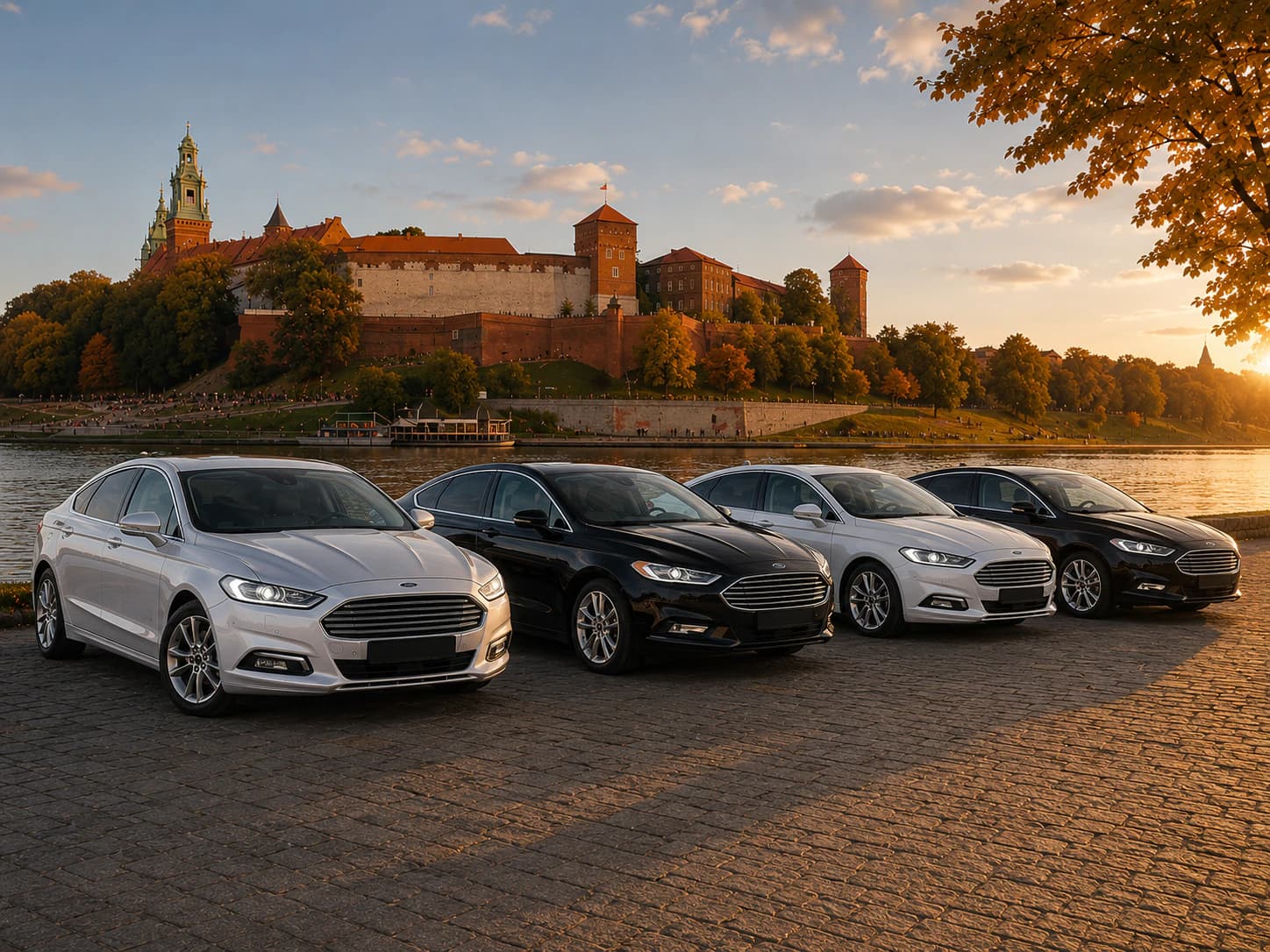 Business sedan fleet in Kraków